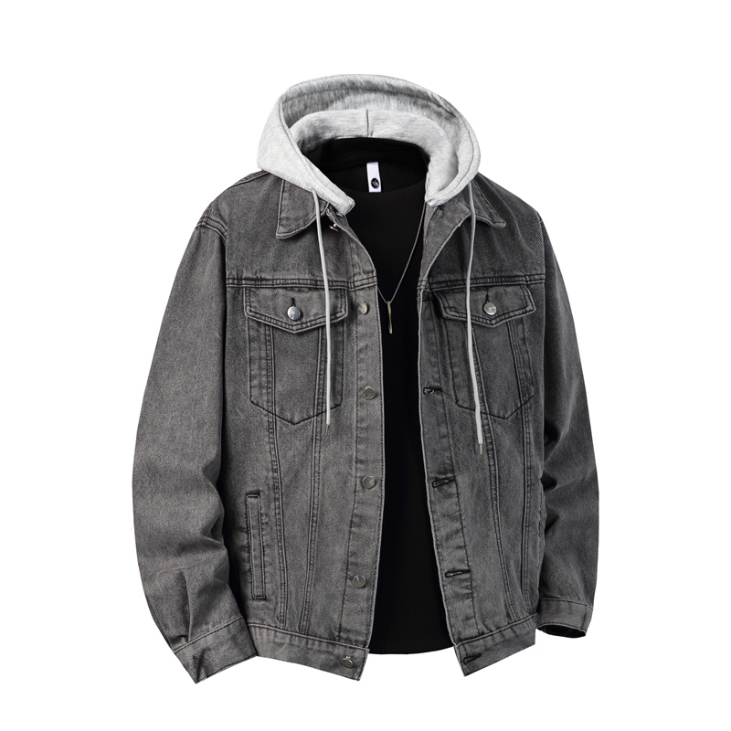 Men Hooded Denim Jacket Men St - Down Jacket Packable recension och pris