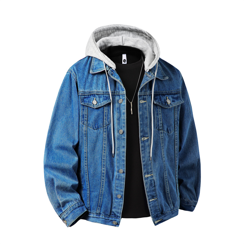 Men Hooded Denim Jacket Men St - Down Jacket Packable recension och pris