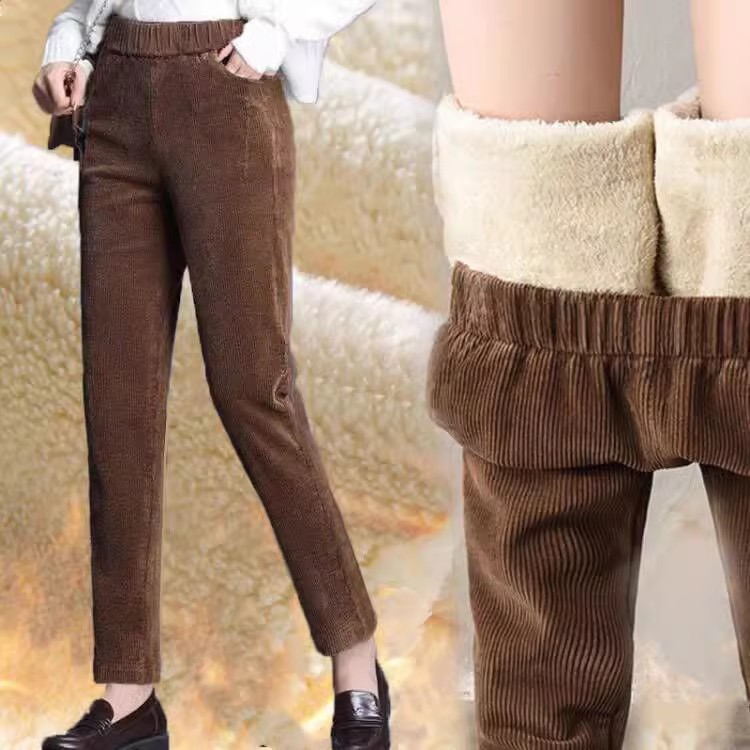 1pcs Women Autumn Winter Plush - Corduroy Pant Warm recension och pris