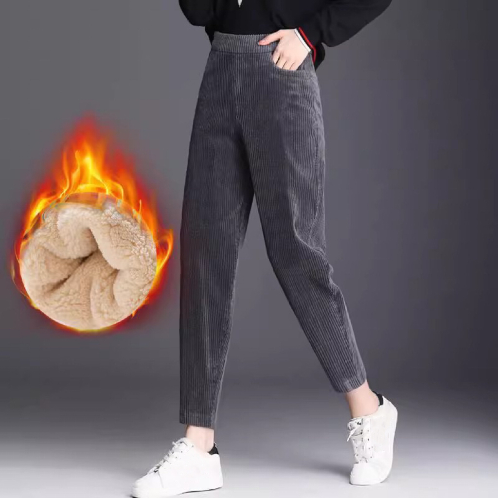 1pcs Women Autumn Winter Plush - Corduroy Pant Warm recension och pris